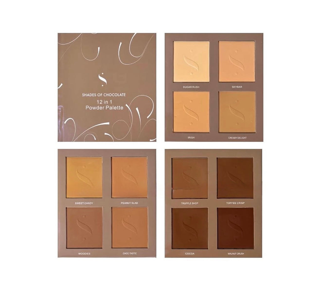 Sylvimak Shades of Chocolate 12-in-1 Powder Palette