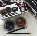 Karité 2-in-1 Gel Eyeliner & Brow Pomade Set – Black & Brown (With Dual Brushes)