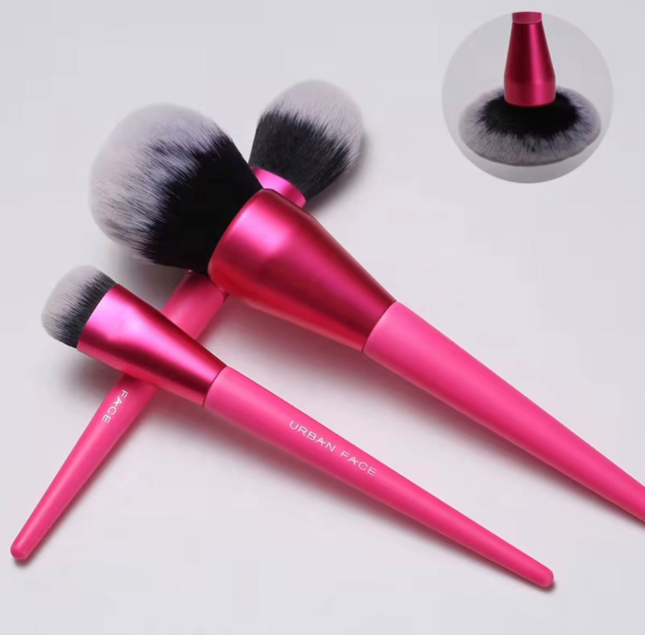 10-Piece Rose Pink Professional Makeup Brush Set with Pouch | Soft Synthetic Brushes for Face & Eyes