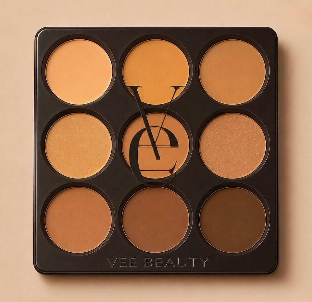 Vee Beauty The Complexion Code 9.0 (9 in 1 Pressed Powder Palette + Free Mirror & Lip Palette)