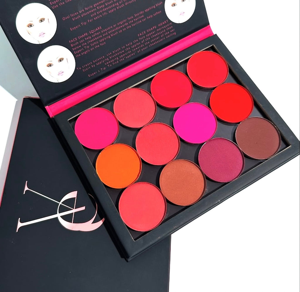 Vee Beauty 12 Colors Pressed Powder Blush Palette