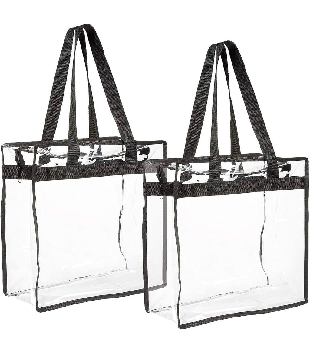 Large Clear PVC Makeup Bag with Zipper & Handles | Transparent Organizer Tote for Cosmetics, Travel & Events