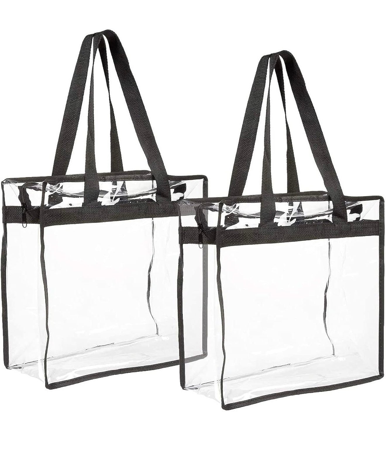 Large Clear PVC Makeup Bag with Zipper & Handles | Transparent Organizer Tote for Cosmetics, Travel & Events