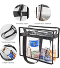 Large Clear PVC Makeup Bag with Zipper & Handles | Transparent Organizer Tote for Cosmetics, Travel & Events