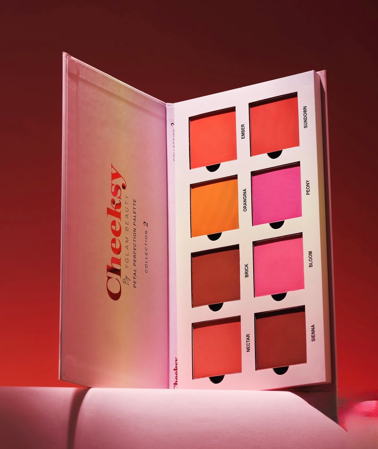 Cheeksy by YGlam Beauty 8-Shade Pressed Powder Blush Palette (Petal Perfection Collection 2)