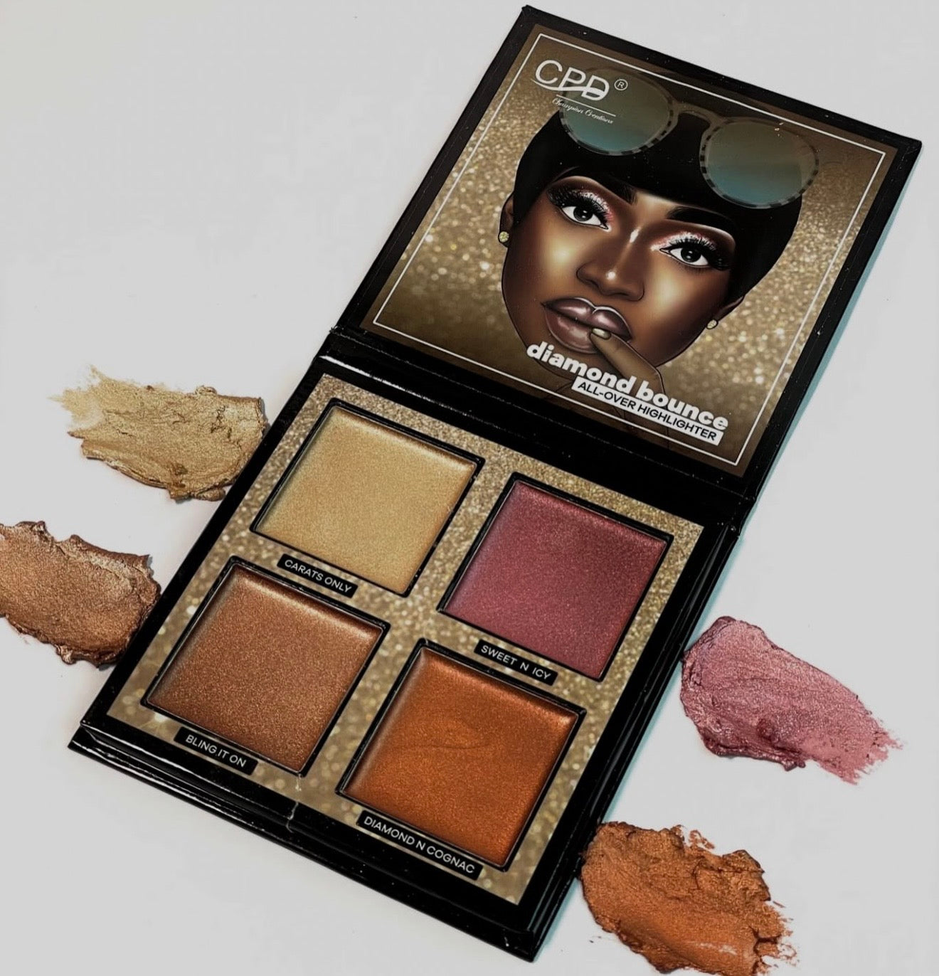 CPD Diamond Bounce 4 Colors All-Over Cream Highlighter Palette
