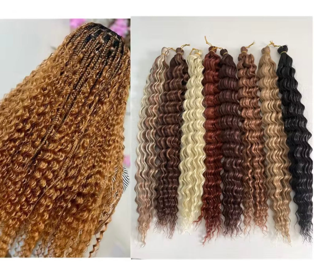 24 Inches 150g Deep Waves Braiding Hair Extension