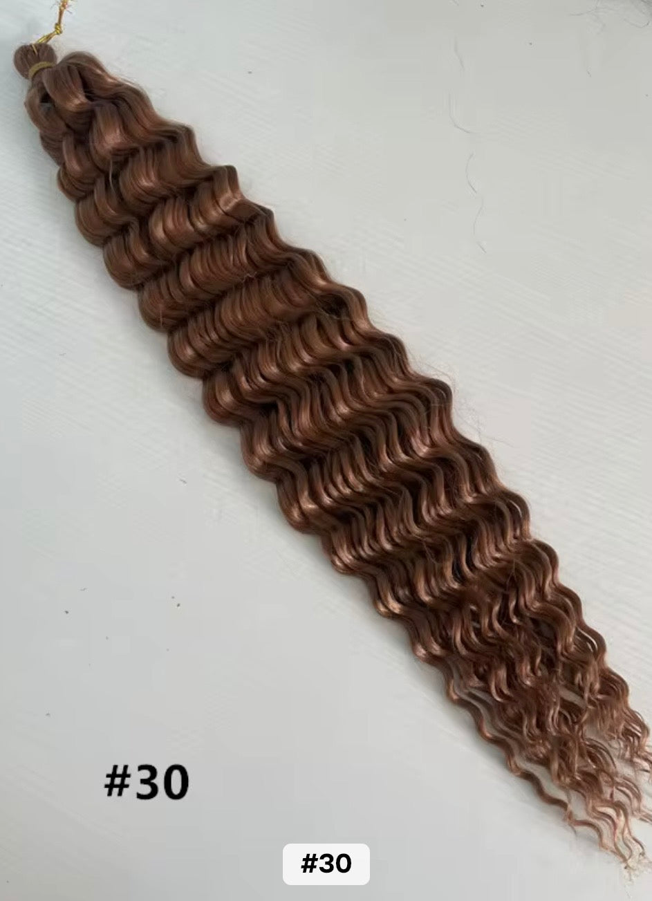 24 Inches 150g Deep Waves Braiding Hair Extension