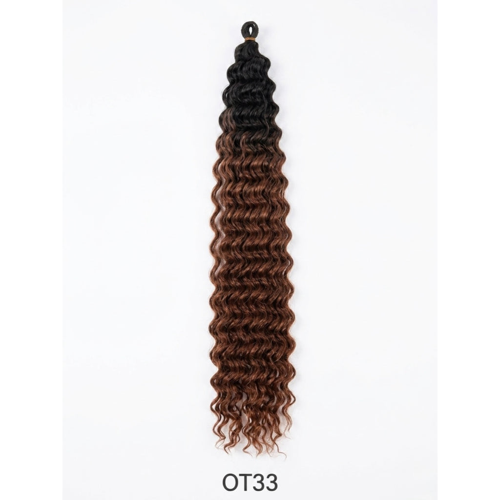 24 Inches 150g Deep Waves Braiding Hair Extension