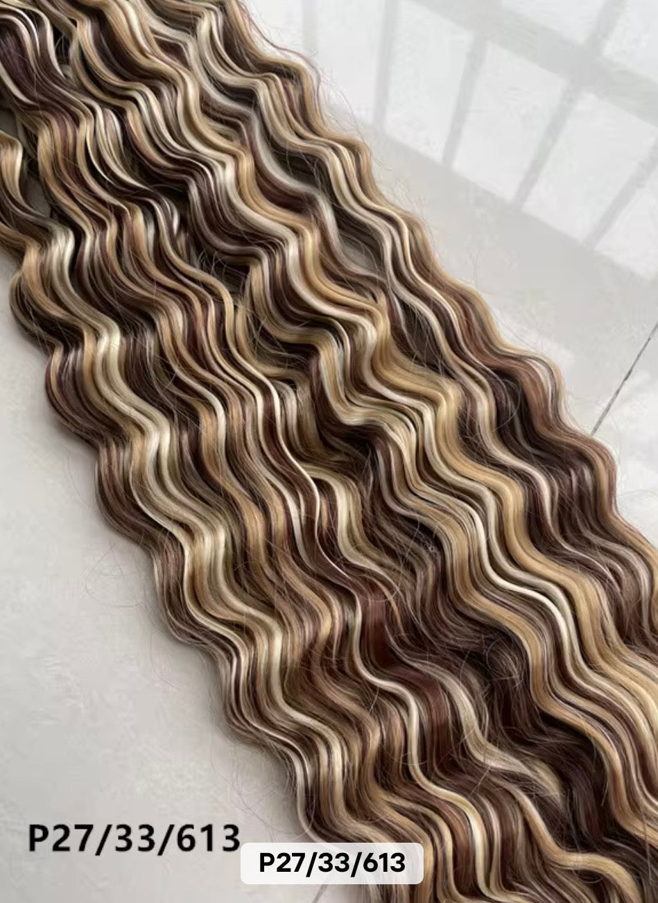 24 Inches 150g Deep Waves Braiding Hair Extension