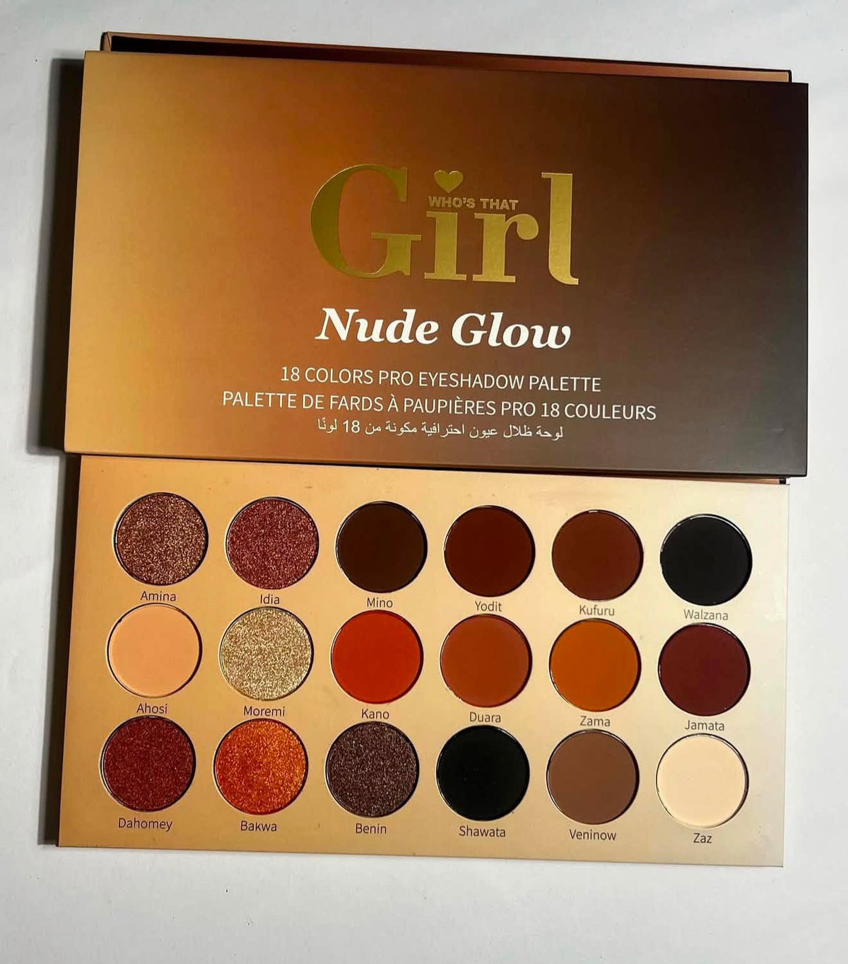 Who’s That Girl “Nude Glow” 18-Color Pro Eyeshadow Palette