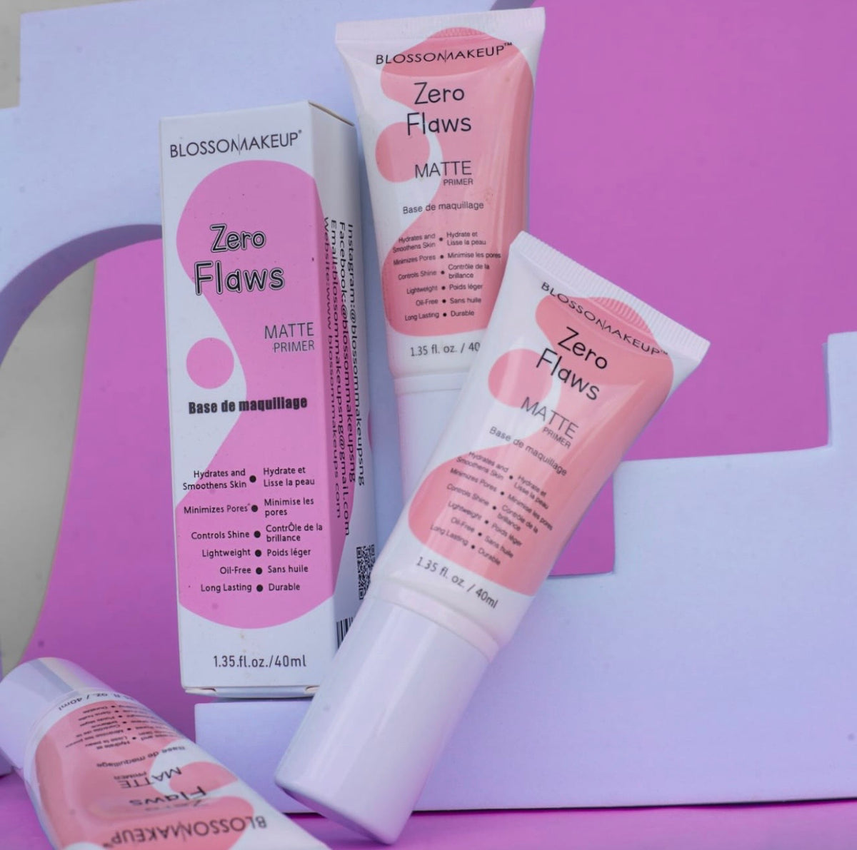Blossom Makeup Zero Flaws Oil-Free Matte Face Primer