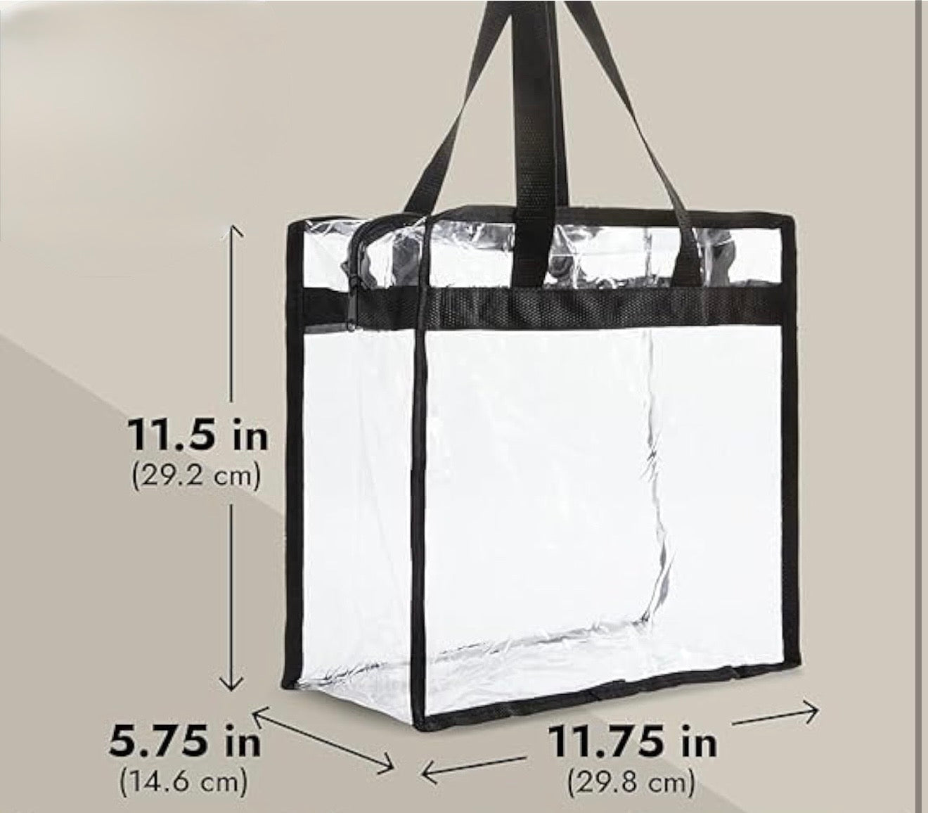 Large Clear PVC Makeup Bag with Zipper & Handles | Transparent Organizer Tote for Cosmetics, Travel & Events