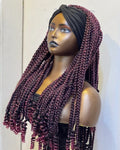 RTW Wig: Big Wine Braids With Curly Tips In Black Band