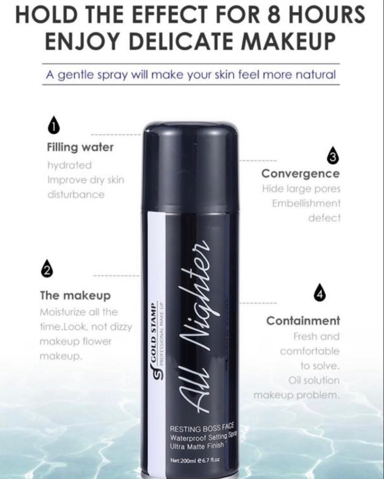 Gold Stamp All Nighter Waterproof Setting Spray | Ultra Matte Finish