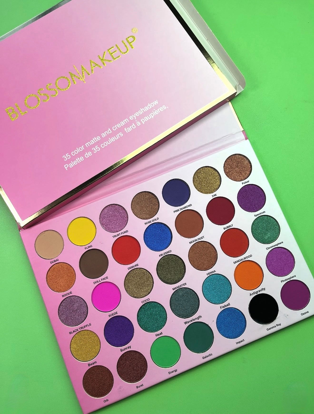 Blossom Makeup 35-Color Matte & Cream Eyeshadow Palette