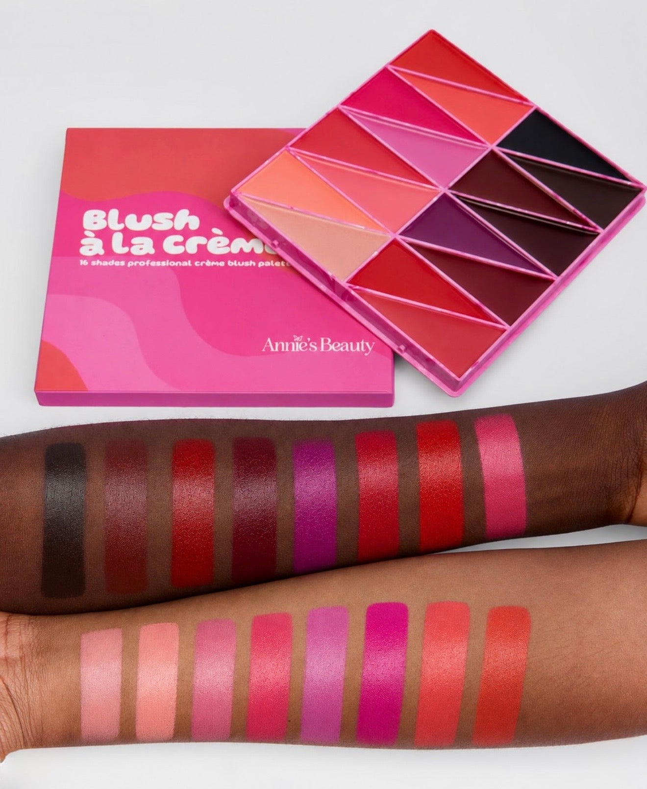 Annie’s Beauty 16 Colors Cream Blush Palette (Blush A La Crème)