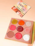 Queenel Beauty Glow On! 9-Color Creamy Blush & Highlighter Palette