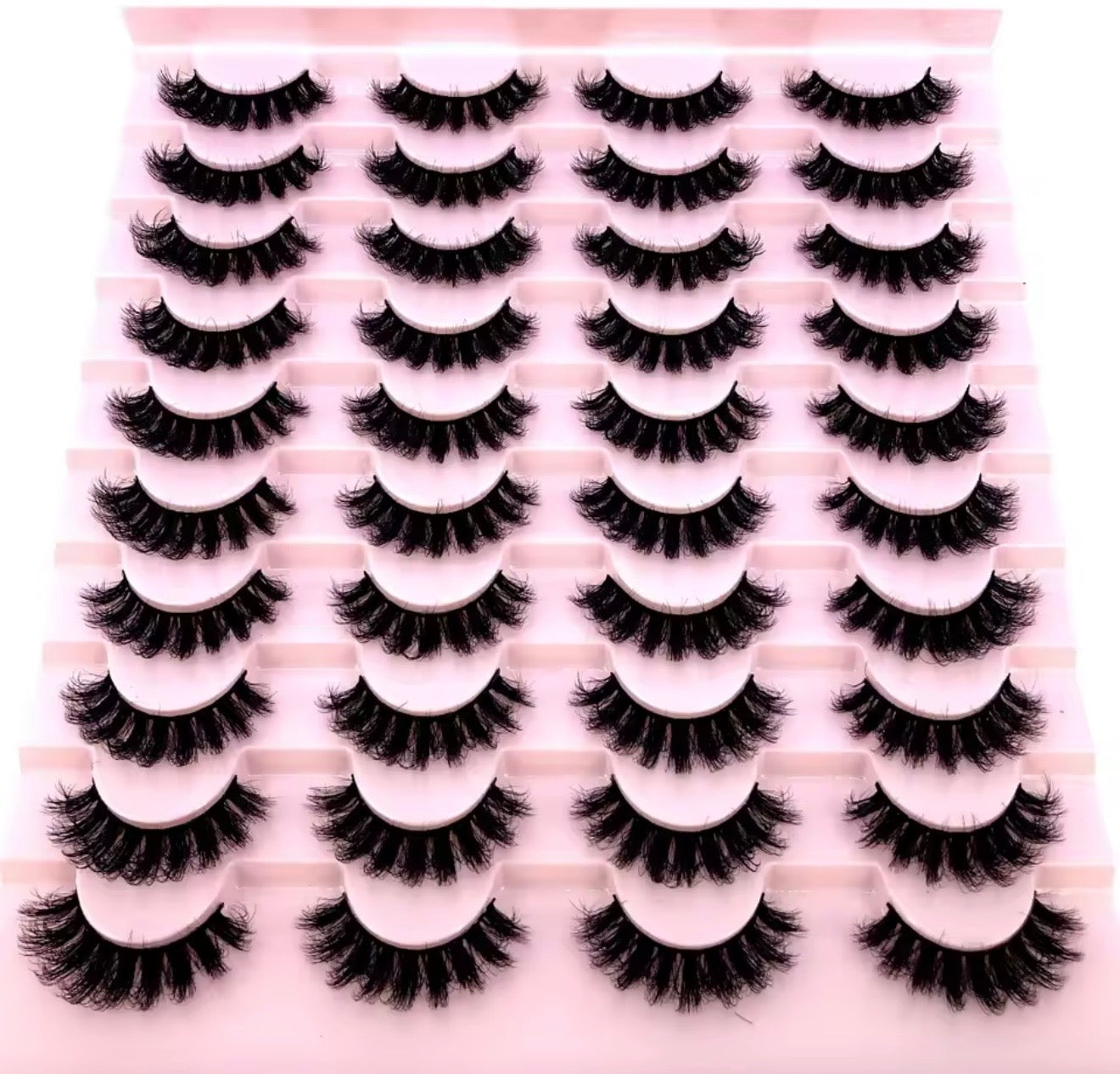 20-Pair Set Faux Mink Luxury Lash Tray