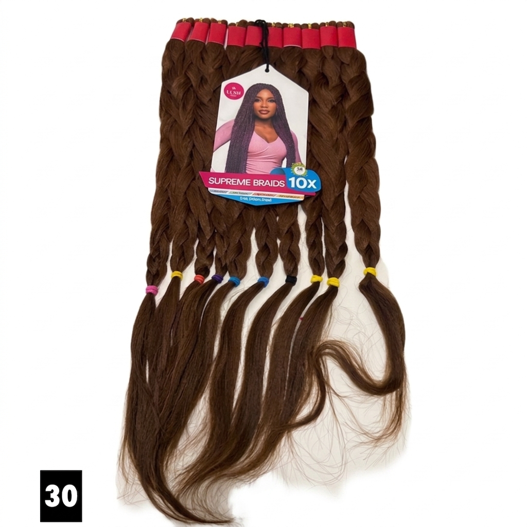 Lush Hair 65 Inches 10X Pre-Stretched Braiding Hair Extension