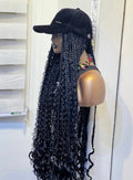 RTW Wig: Black Boho Braids In Black Face Cap