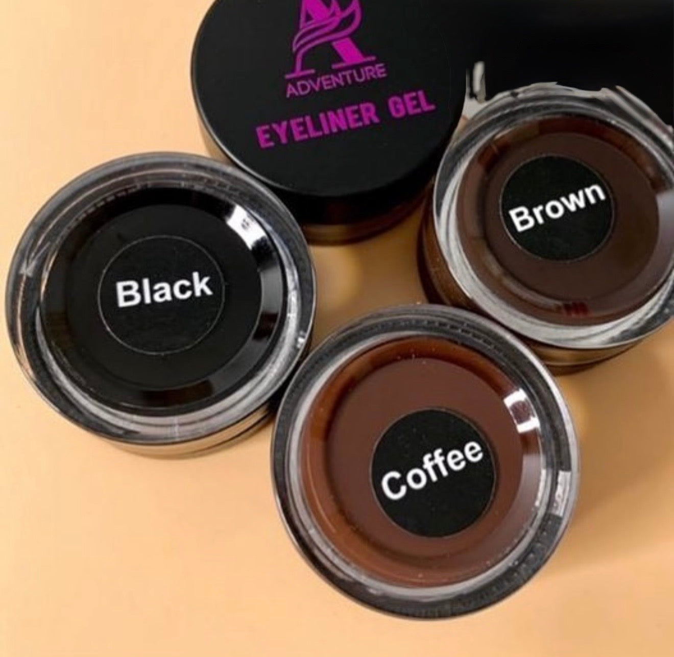 Adventure Makeup Gel Eyeliner & Eyebrow Gel | Long-Lasting Waterproof Pot Liner