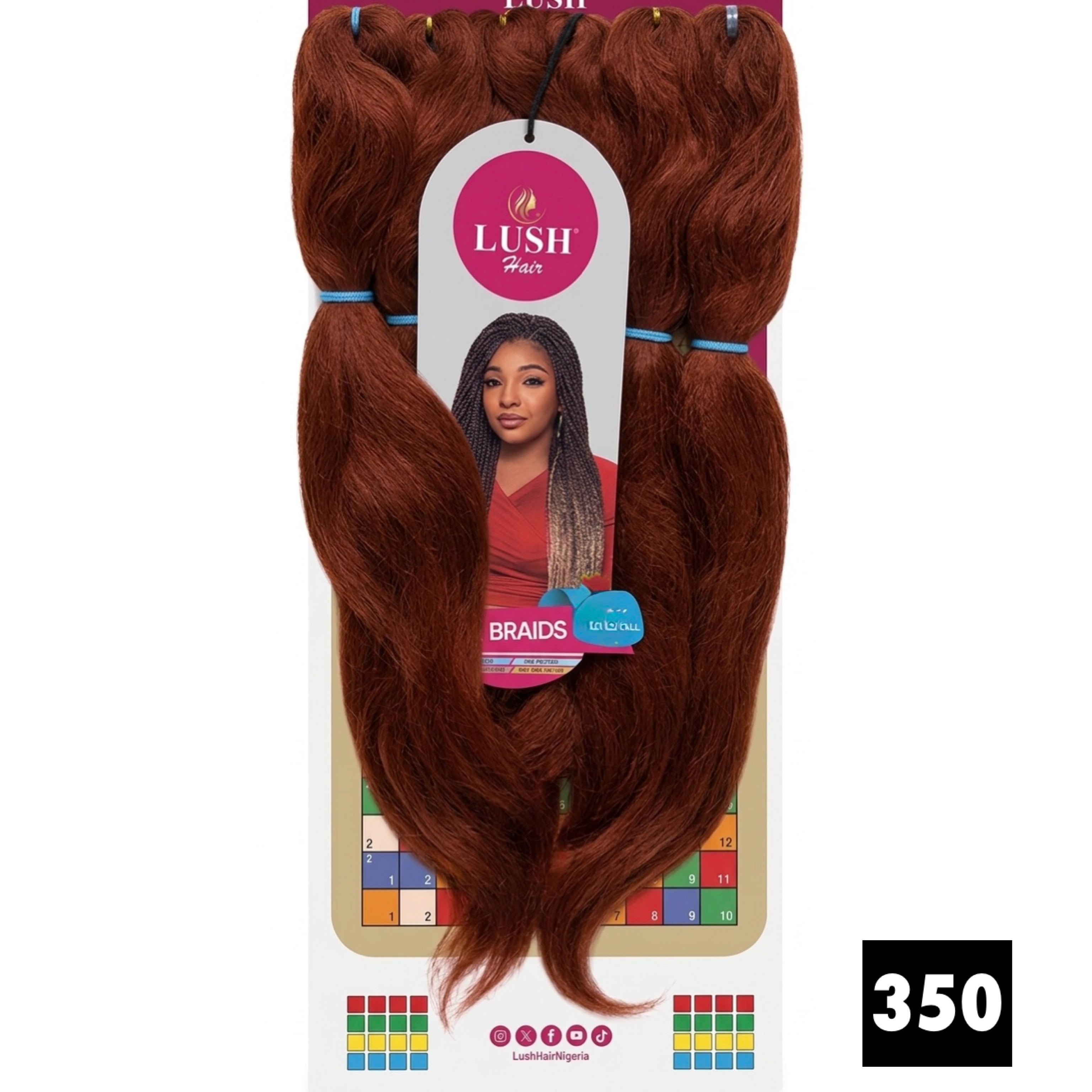 Lush Hair 55 Inches 6X Pre-Stretched Braiding Hair Extension