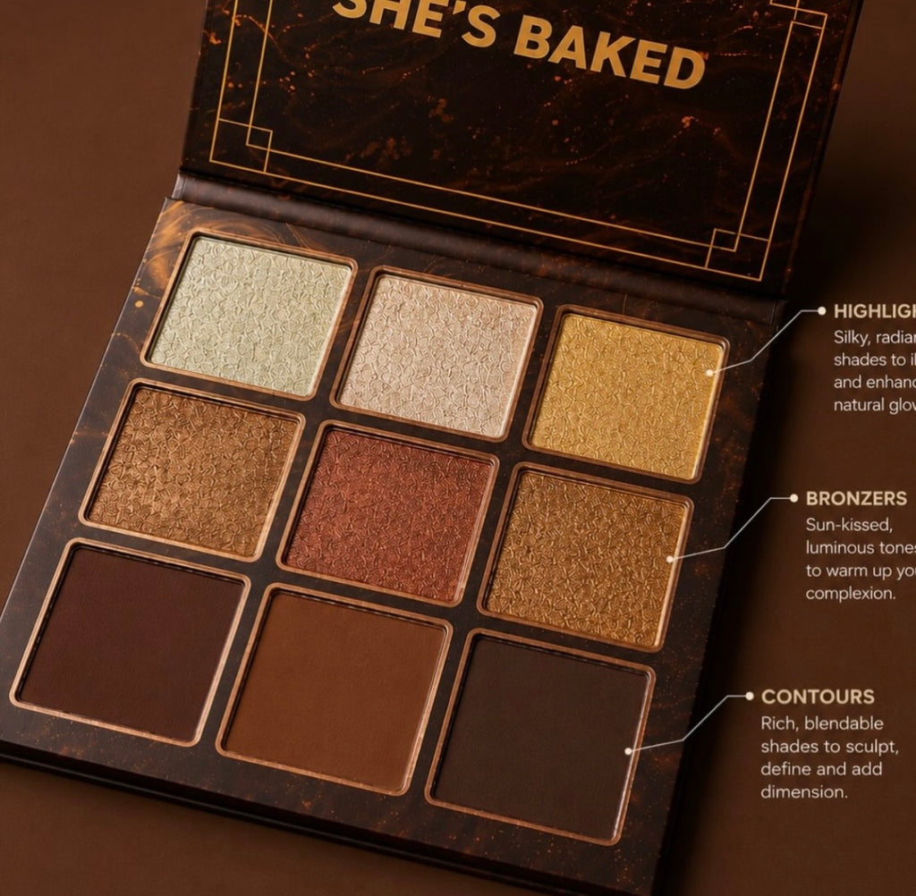 Vee Beauty She’s Baked 9-Shade Highlight, Bronzer & Contour Palette
