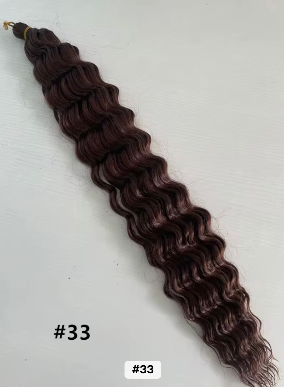 24 Inches 150g Deep Waves Braiding Hair Extension