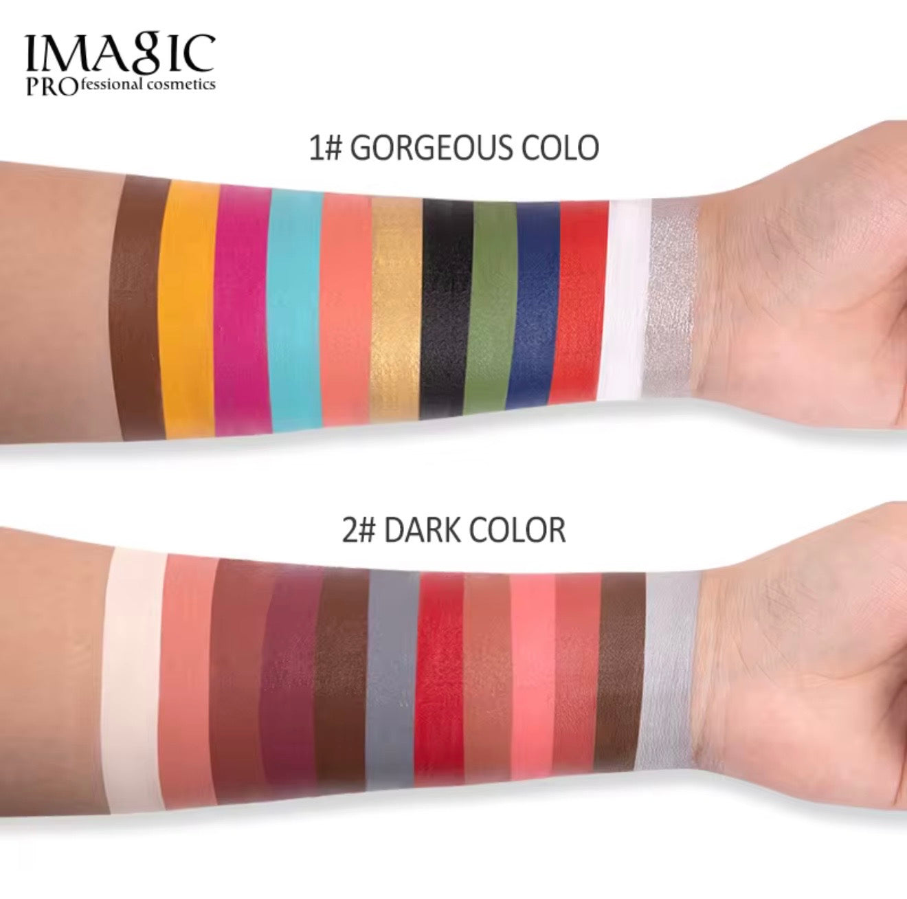 IMAGIC 12-Color Flash Case: Lipstick & Body Paint Palette