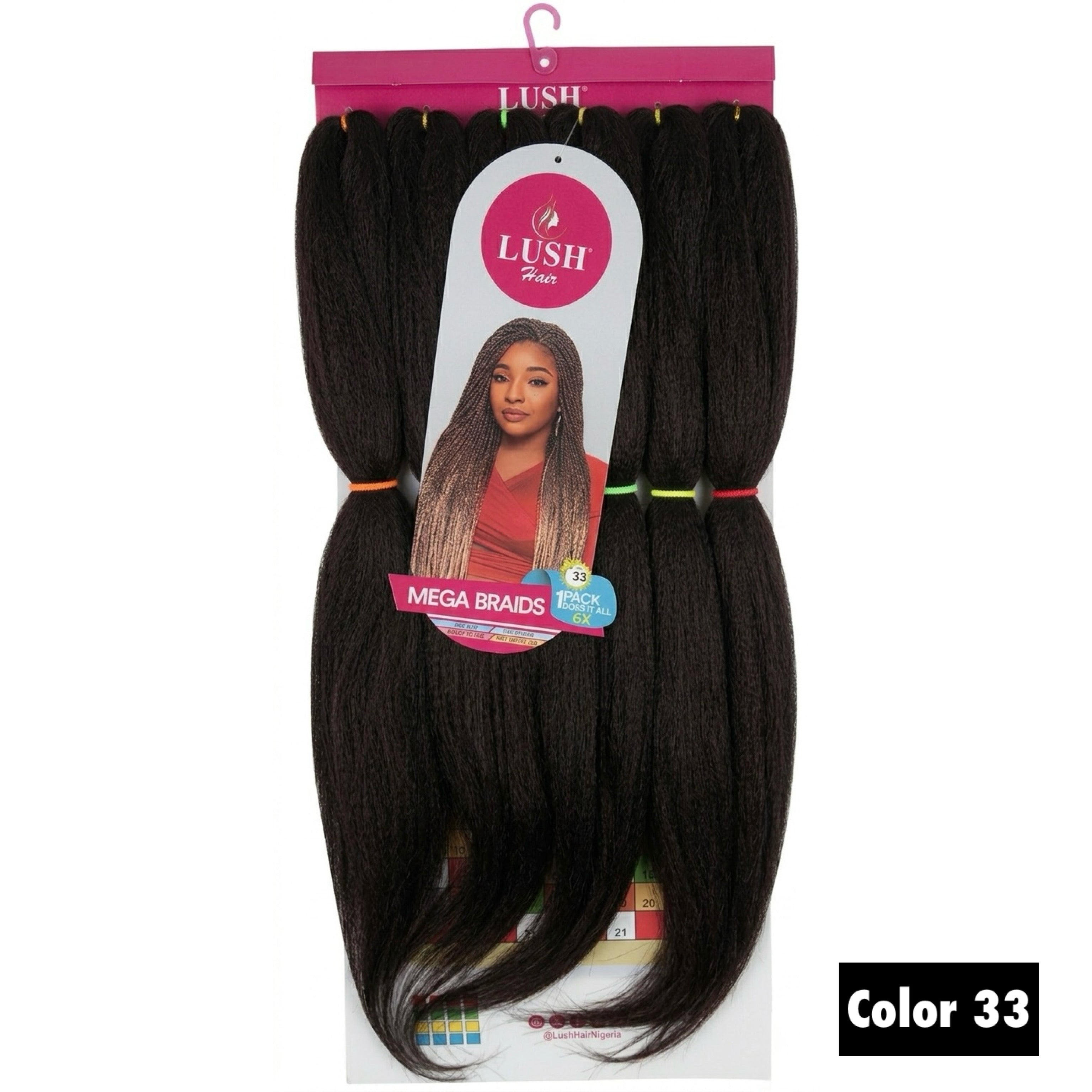 Lush Hair 55 Inches 6X Pre-Stretched Braiding Hair Extension
