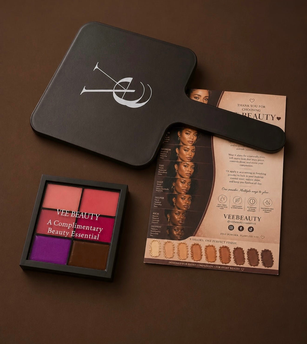 Vee Beauty The Complexion Code 9.0 (9 in 1 Pressed Powder Palette + Free Mirror & Lip Palette)