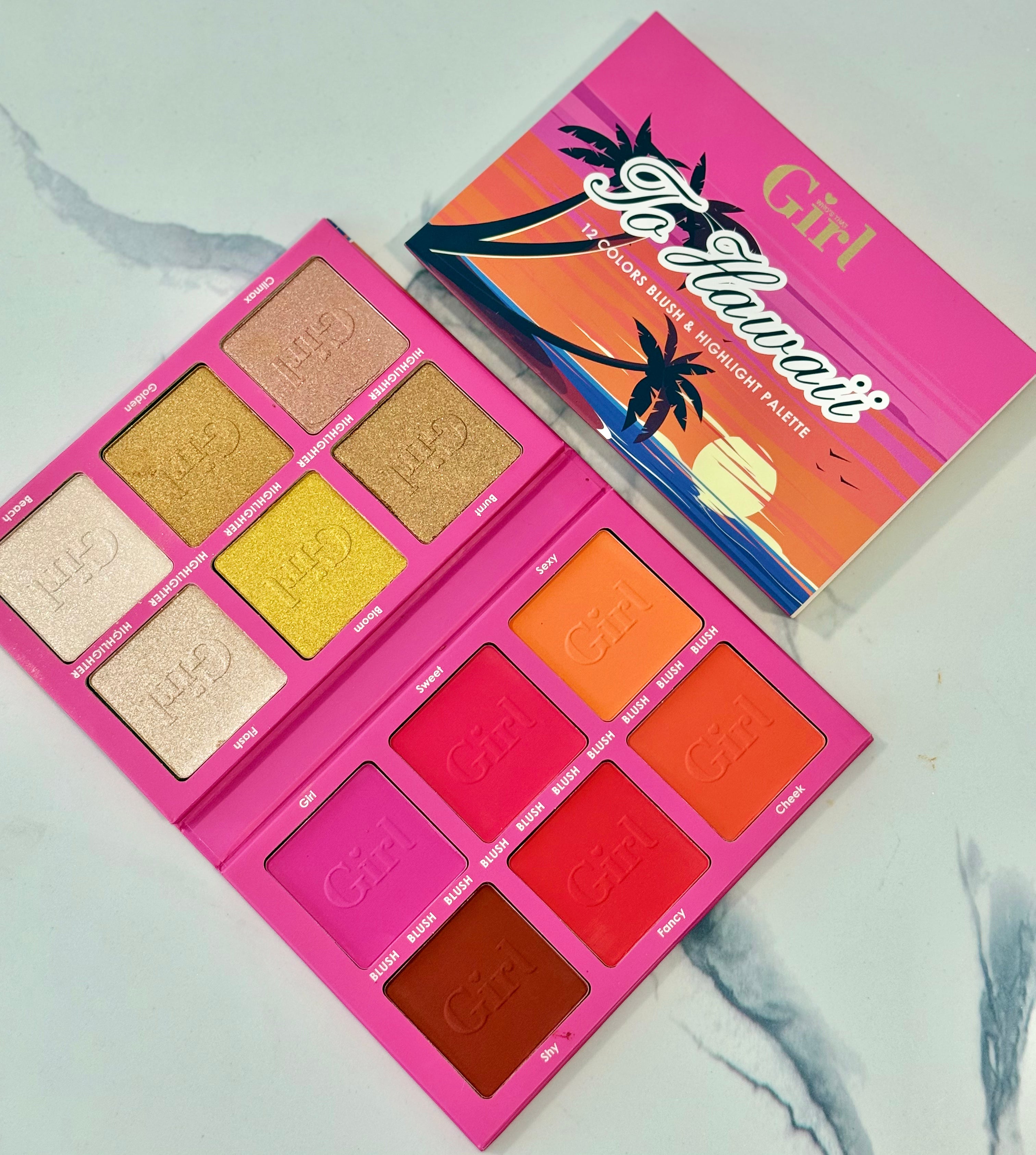 Who's That Girl "To Hawaii" 12-Color Blush & Highlighter Palette