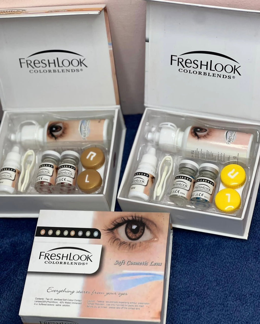 FreshLook Colorblends Contact Lens Starter Kit | Includes Lenses, Solution, Eye Drops, Case, Tweezers & Picker