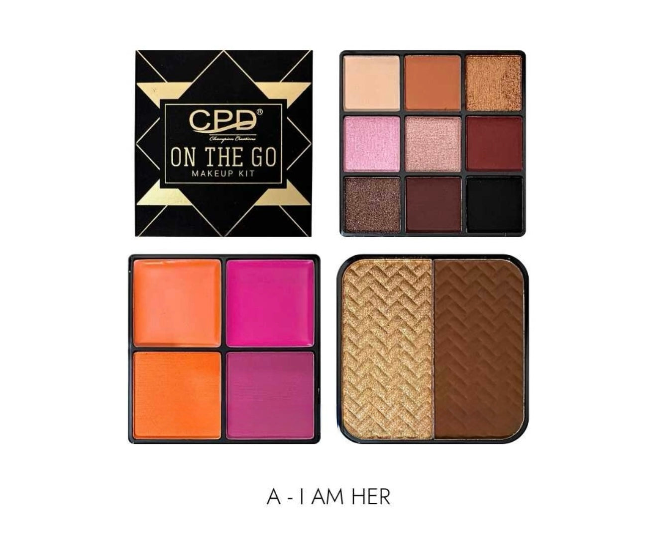 CPD On The Go All-in-One Makeup Kit (9-Shade Eyeshadow + 4-Shade Blush + Bronzer & Contour)