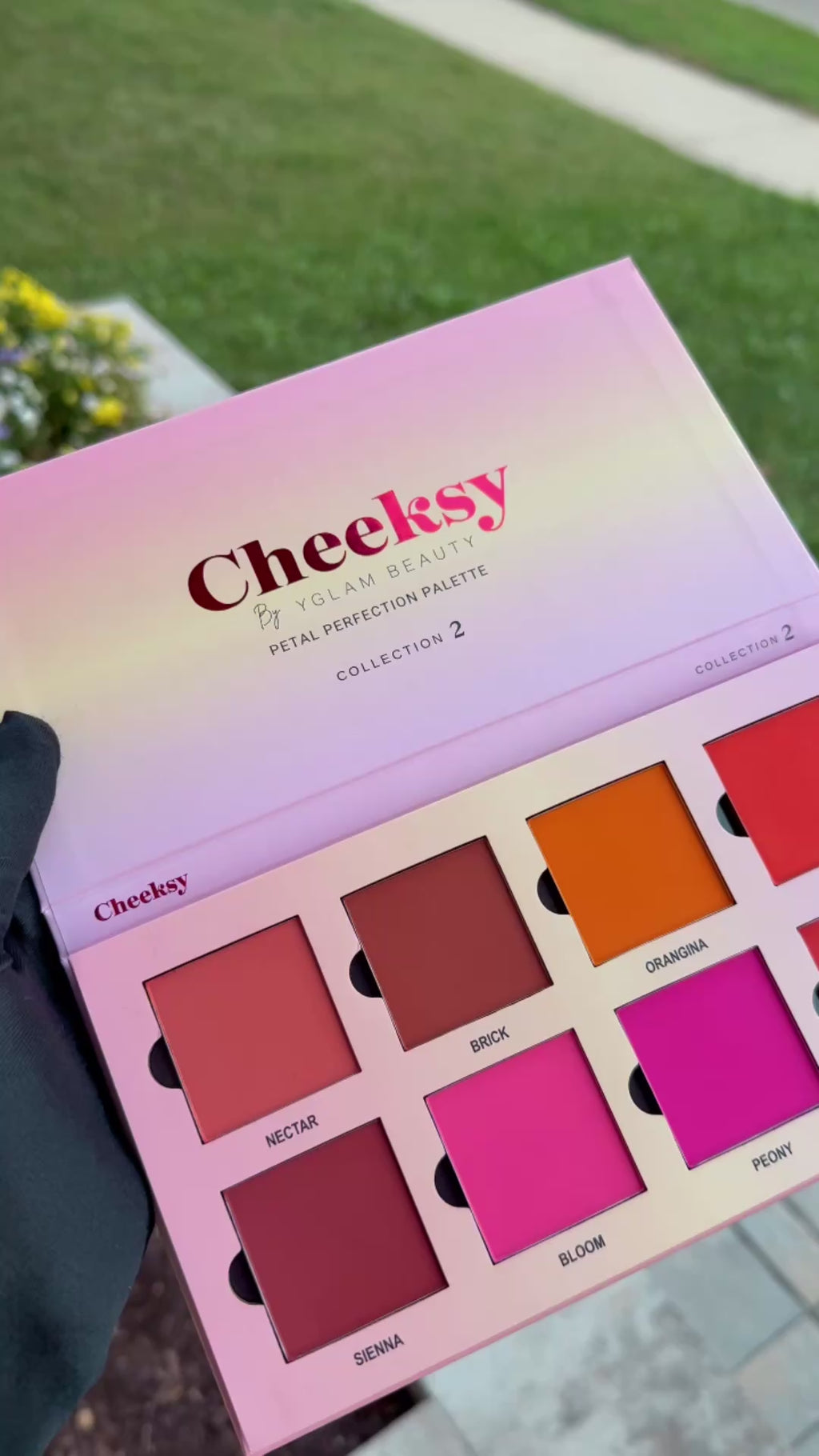 Cheeksy by YGlam Beauty 8-Shade Pressed Powder Blush Palette (Petal Perfection Collection 2)
